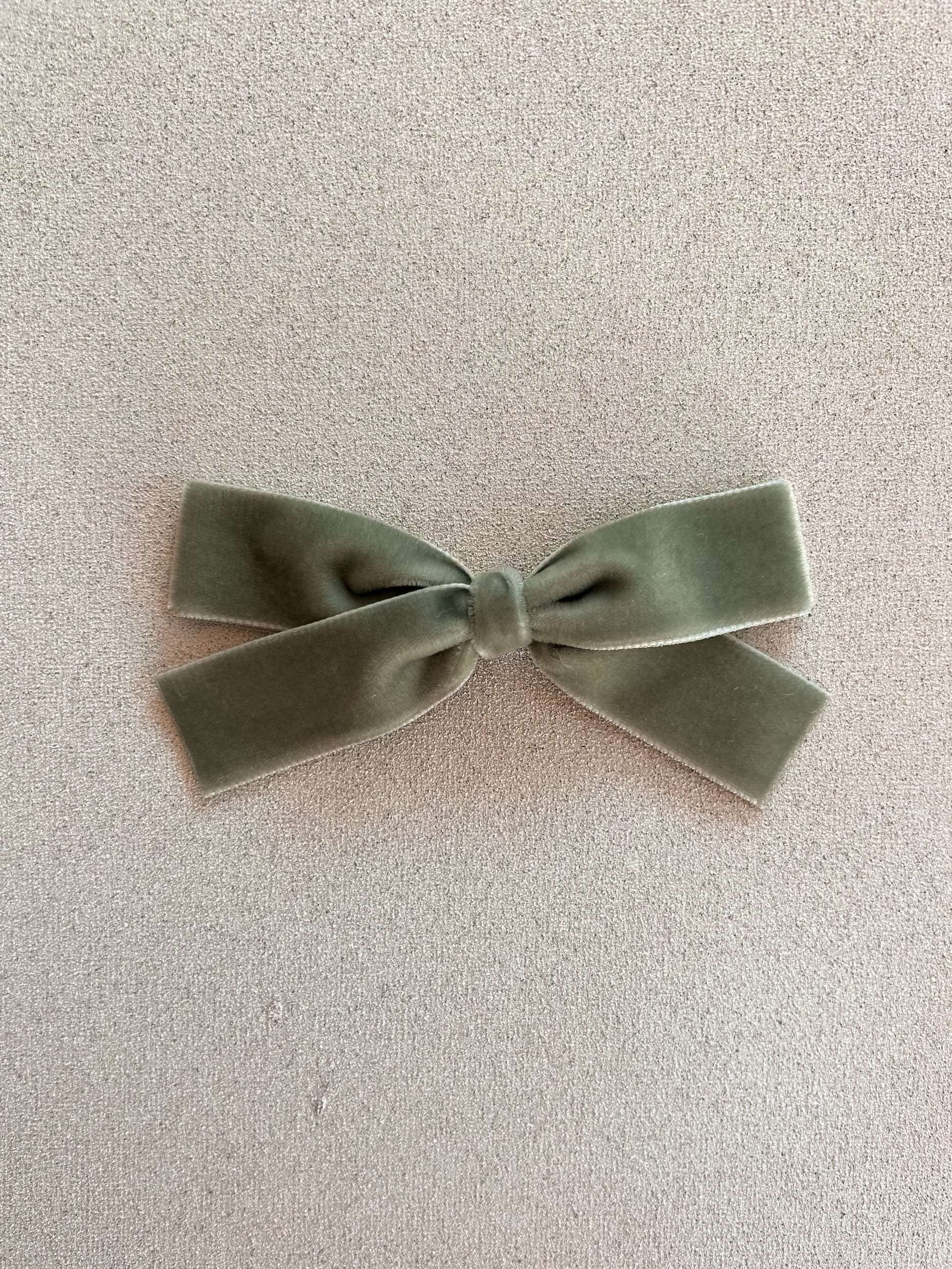 Classic Ribbon Bow Clip || Velvet Sage
