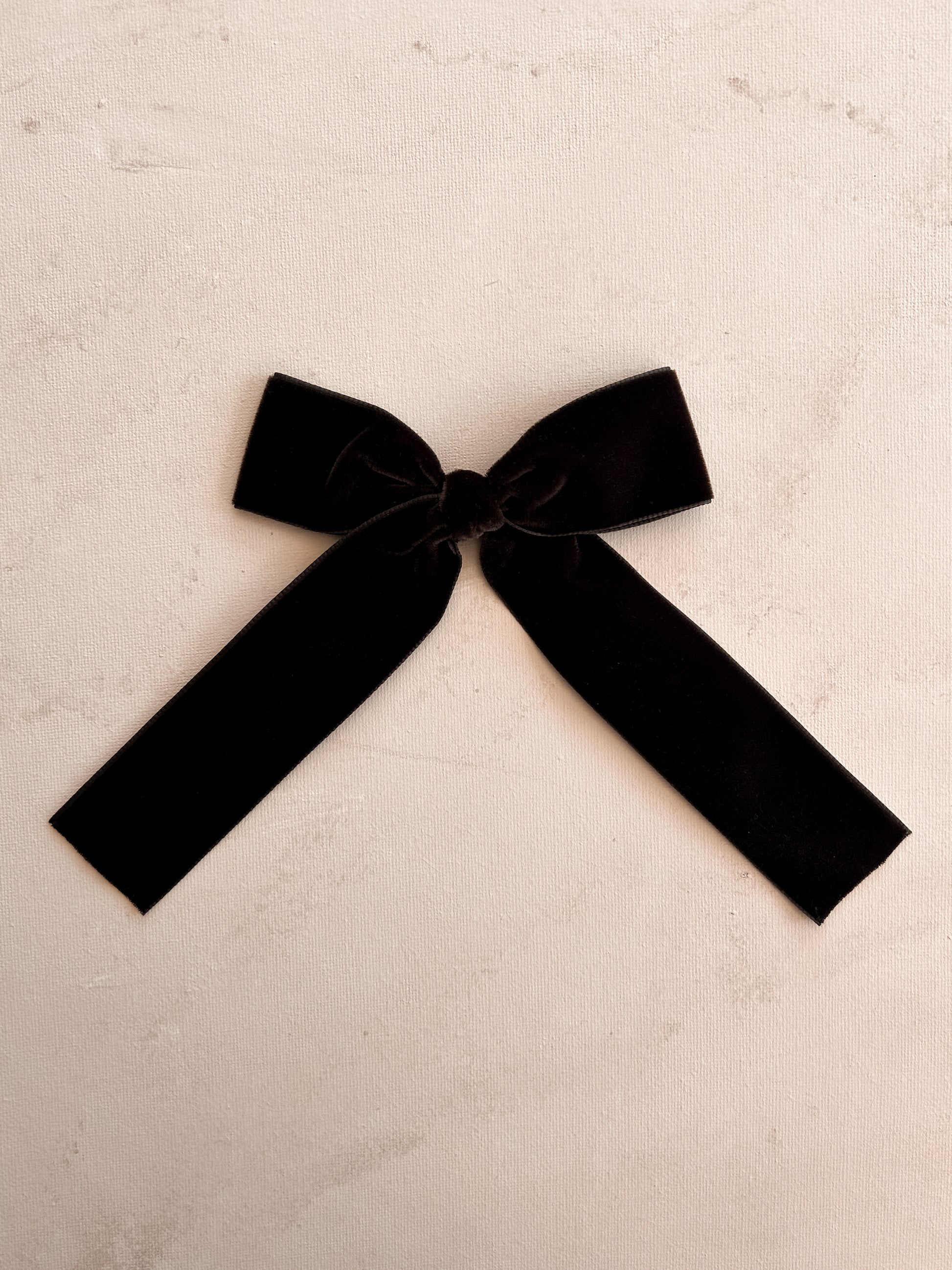 Oversized Ribbon Bow Clip || Velvet Espresso