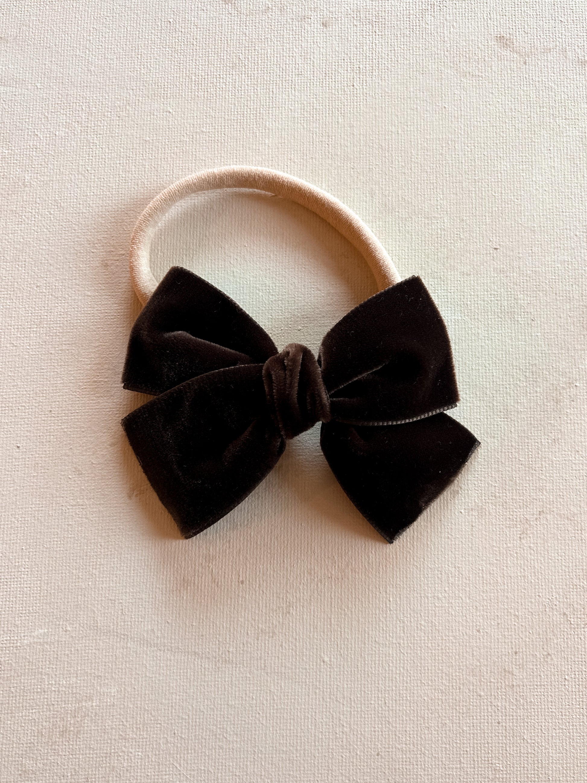 Petite Classic Ribbon Bow Band || Velvet Espresso