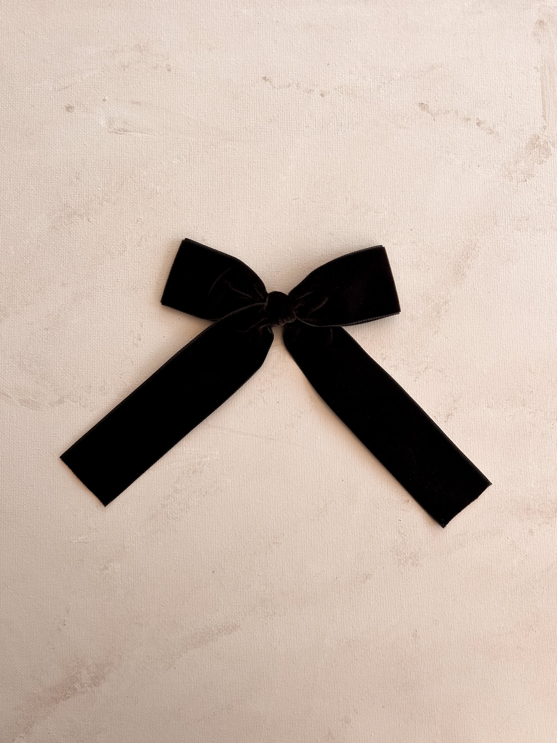 Oversized Ribbon Bow Clip || Velvet Espresso