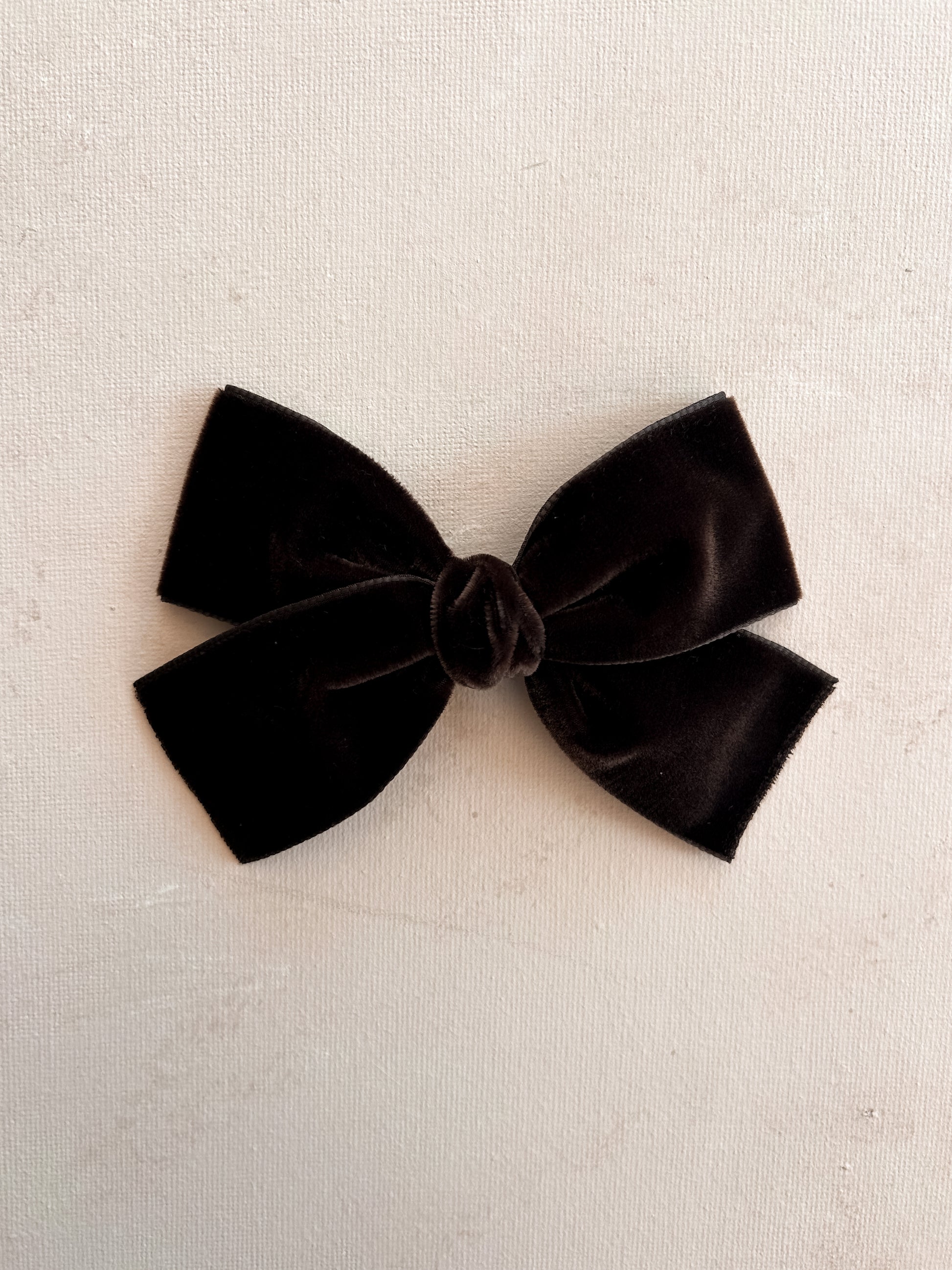 Classic Ribbon Bow Clip || Velvet Espresso