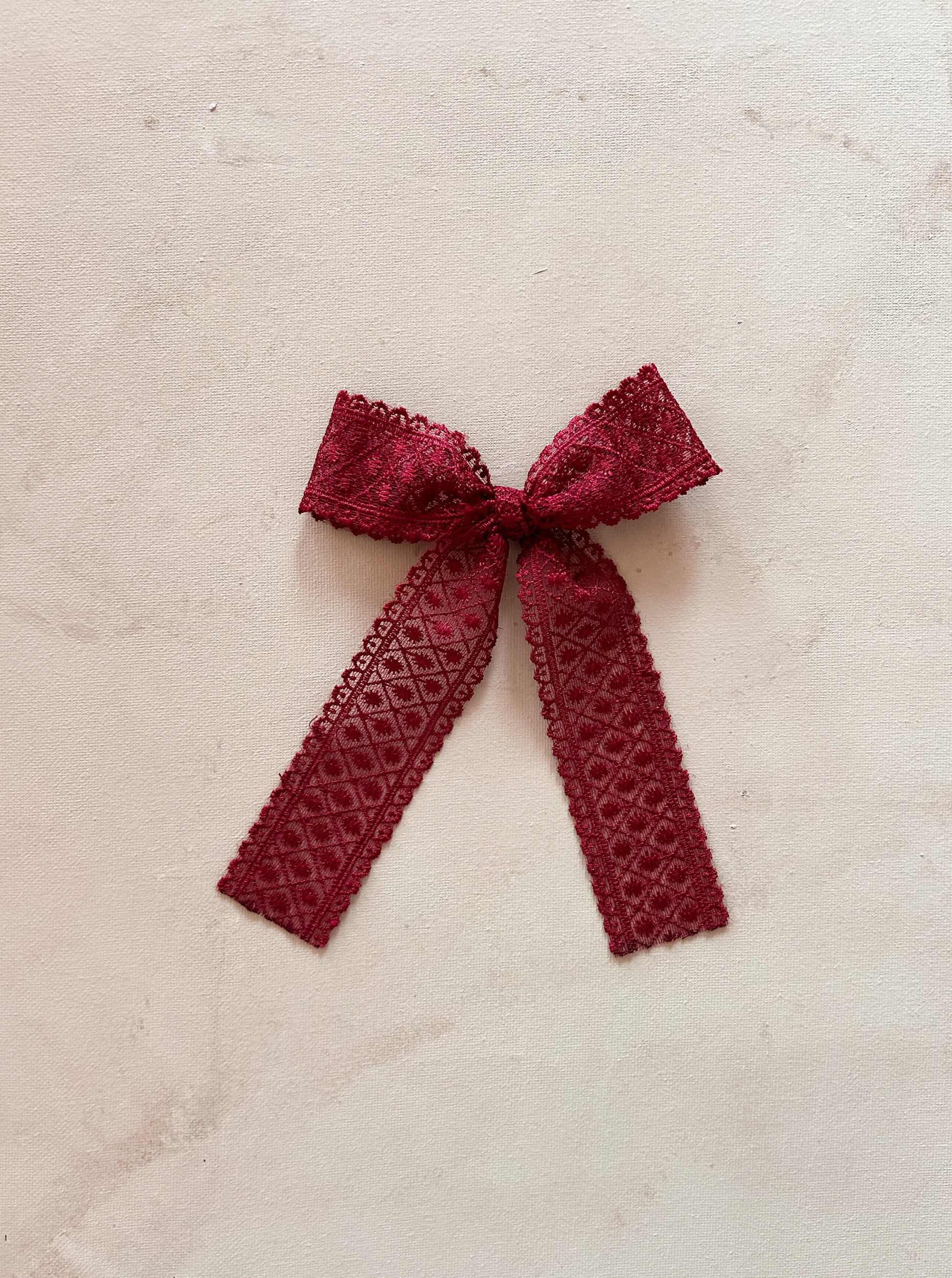 Oversized Ribbon Bow Clip || Cupid