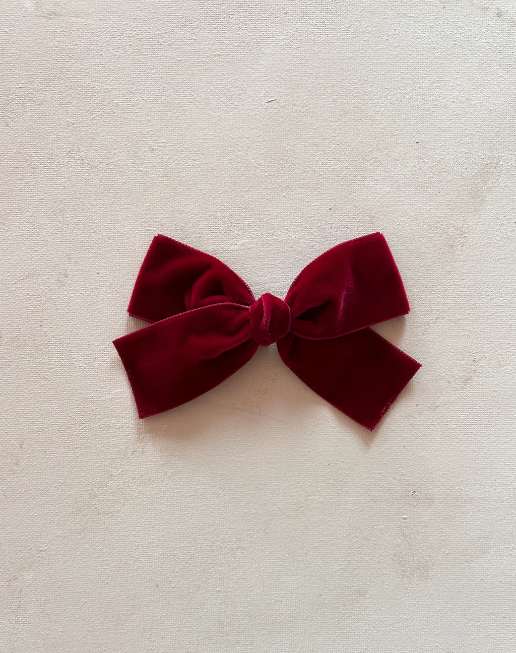 Velvet Ribbon Bow Clip || Holiday