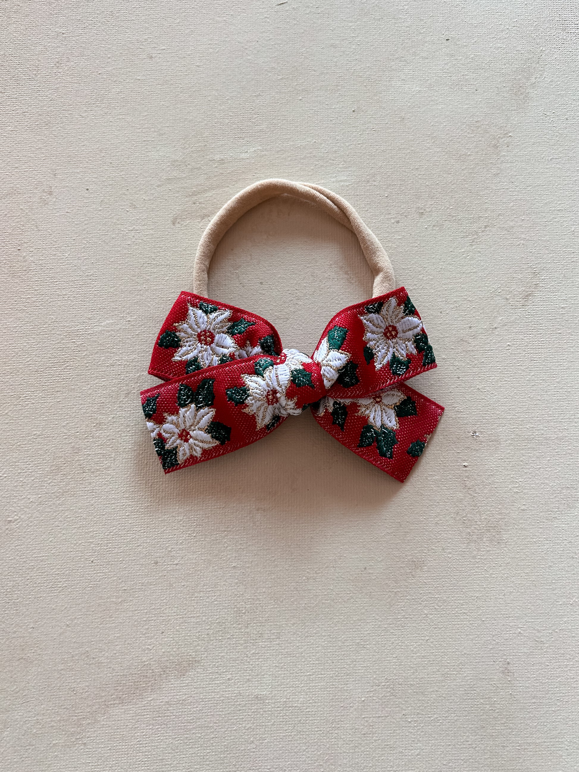 Ribbon Bow Band || Poinsettia
