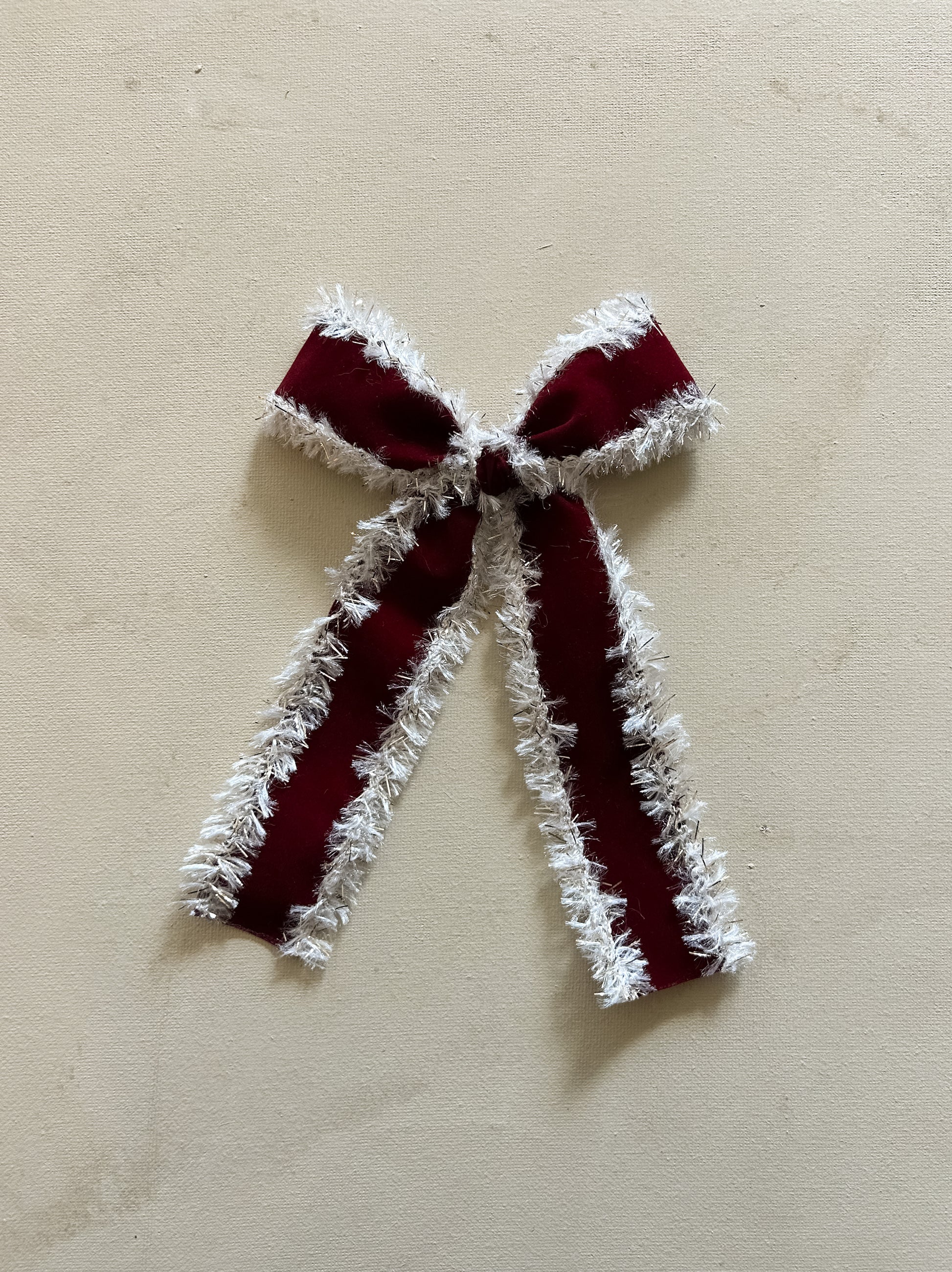 Oversized Ribbon Bow Clip || St. Nicholas