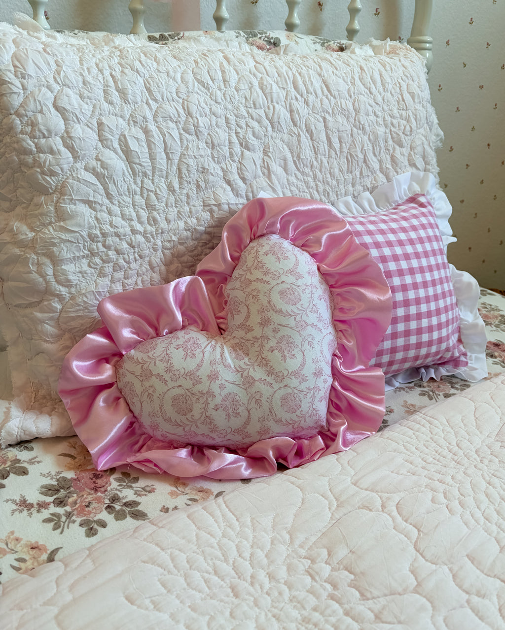Handcrafted Throw Pillow w/ Ruffle || Juliette