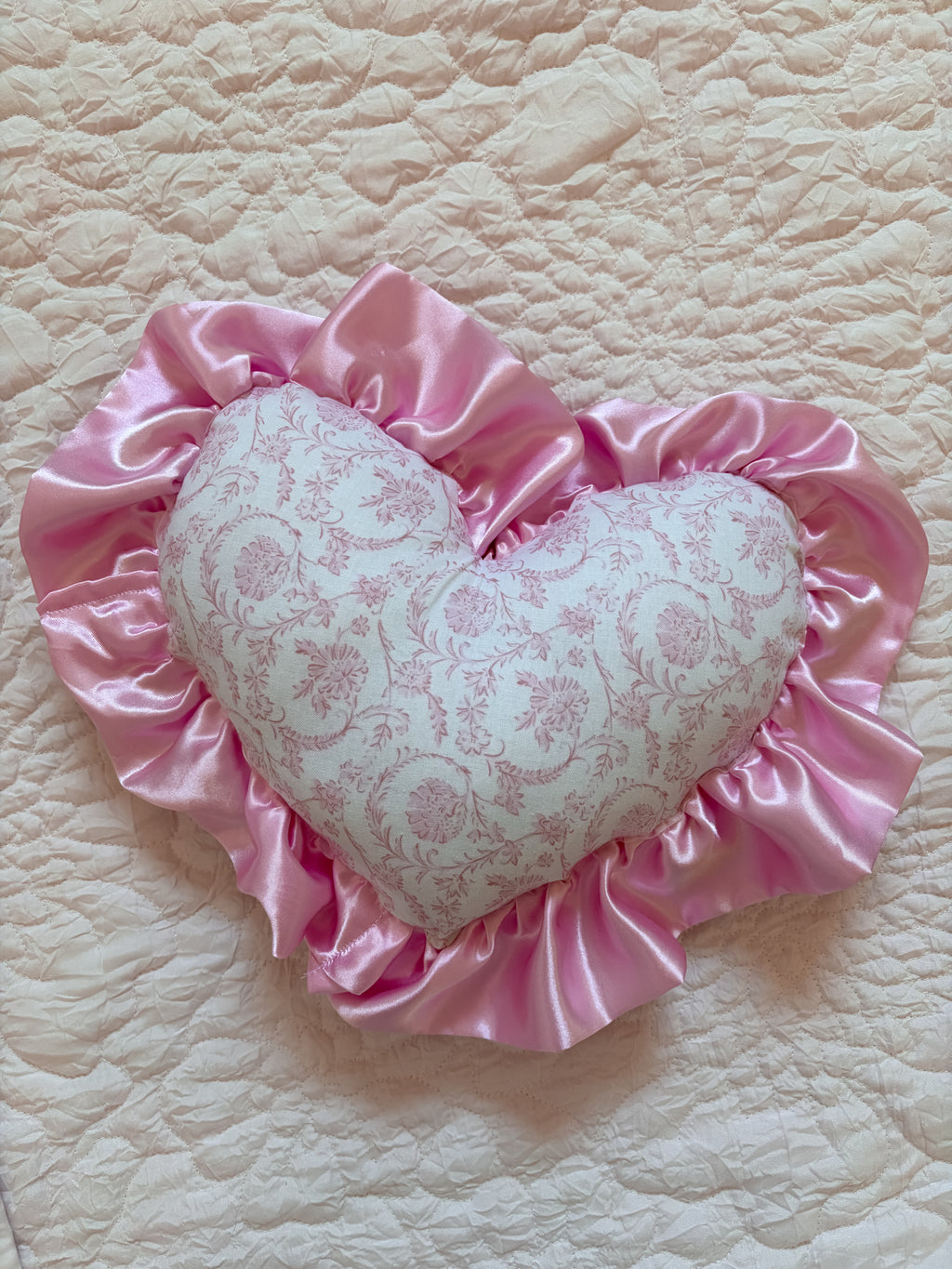 Handcrafted Throw Pillow w/ Ruffle || Juliette