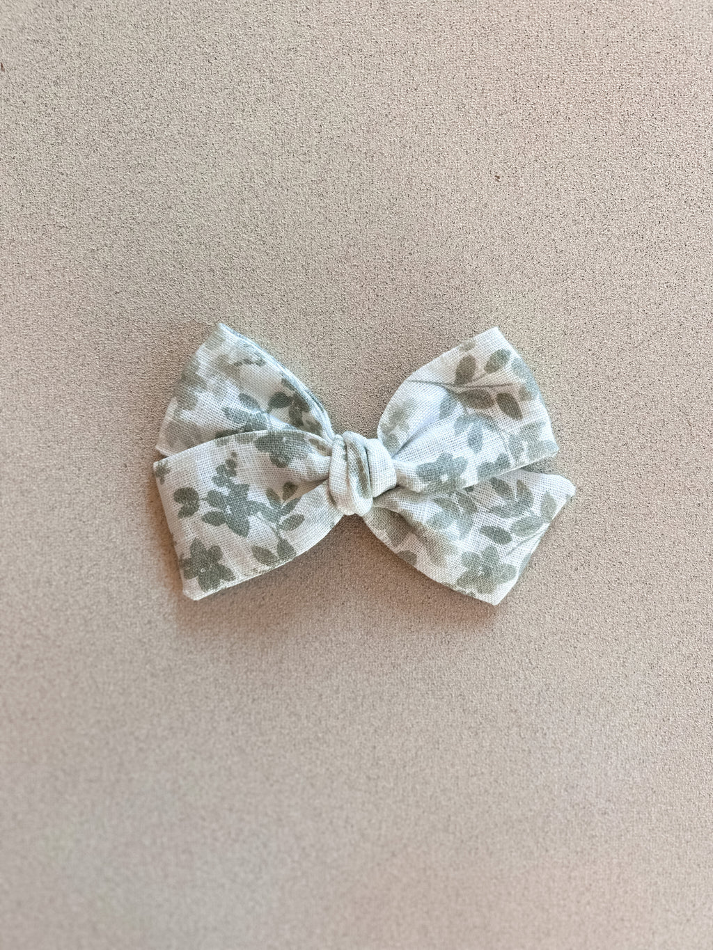 Classic Bow Clip || Sage Green Floral