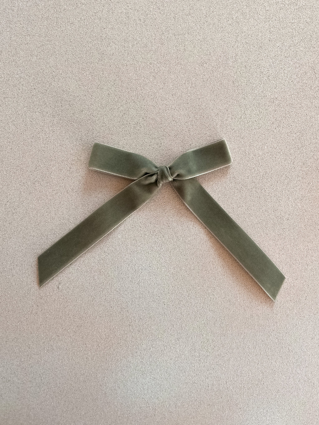 Oversized Ribbon Bow Clip || Velvet Sage
