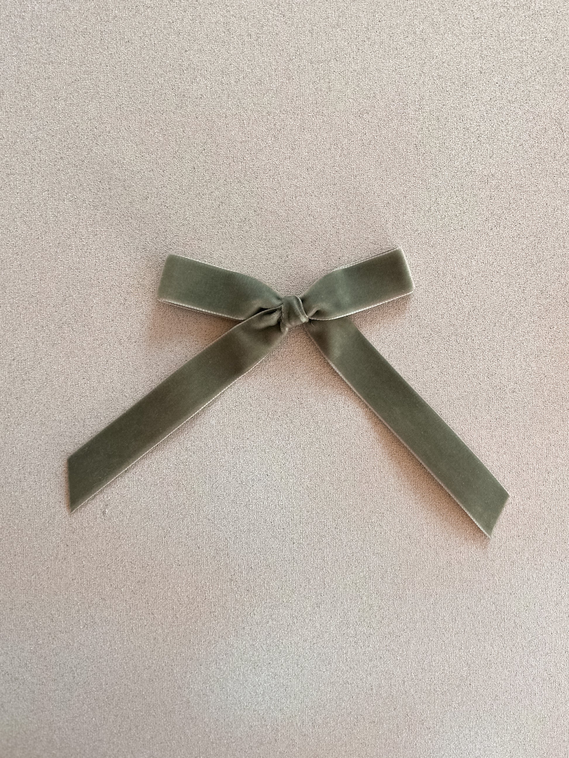 Oversized Ribbon Bow Clip || Velvet Sage