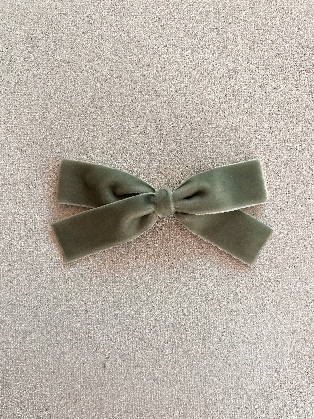 Classic Ribbon Bow Clip || Velvet Sage
