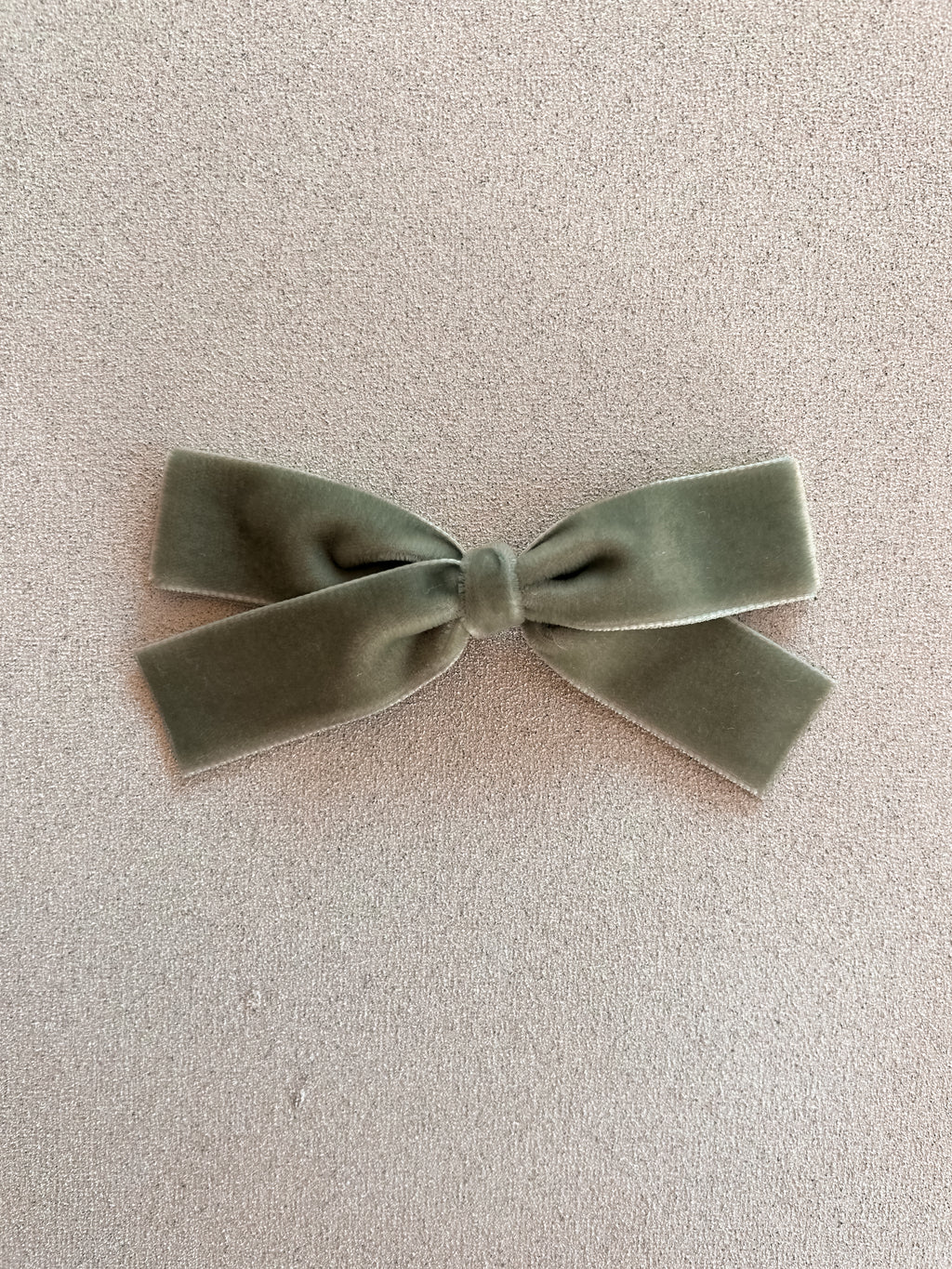 Classic Ribbon Bow Clip || Velvet Sage