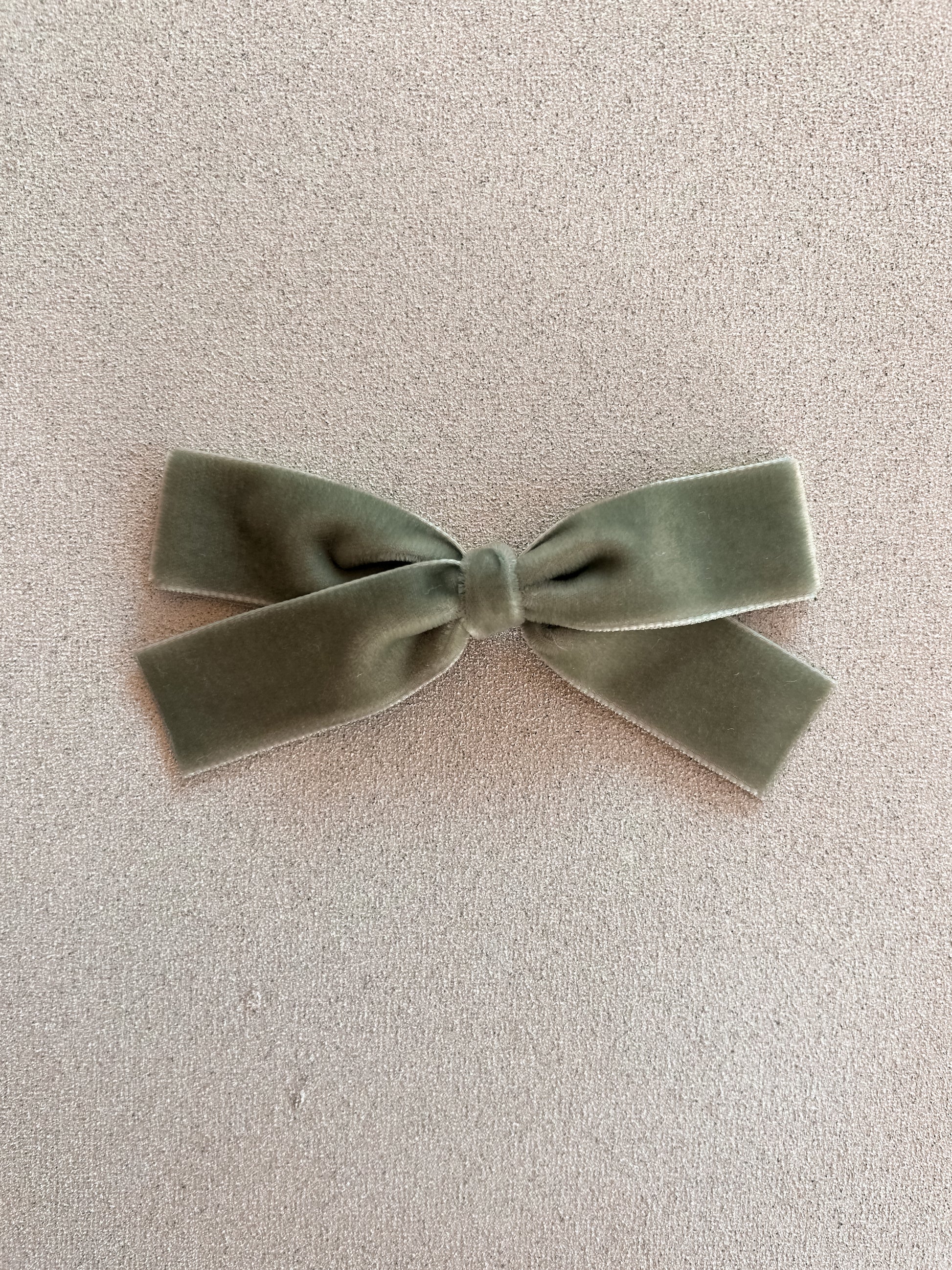 Classic Ribbon Bow Clip || Velvet Sage