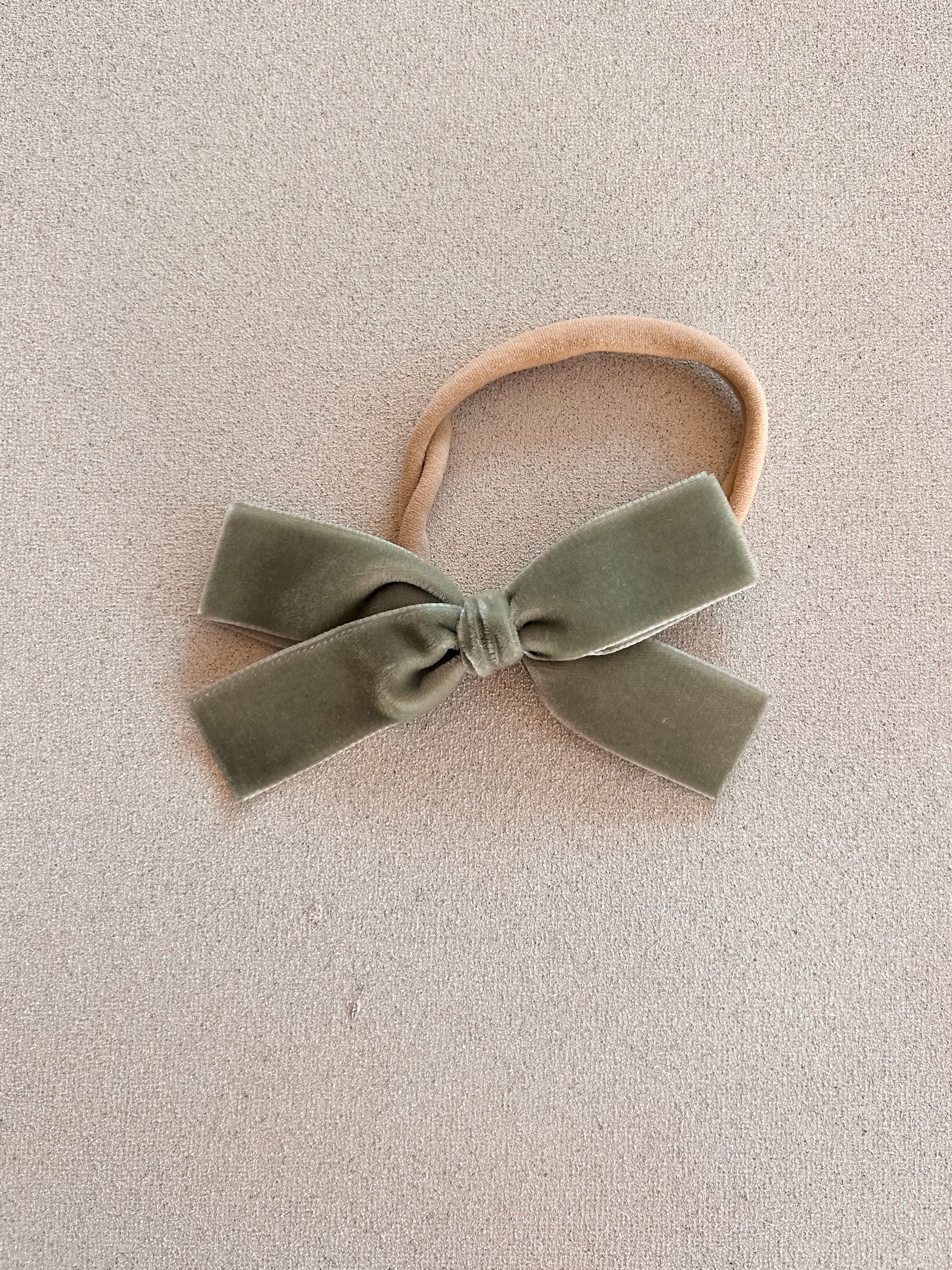 Classic Ribbon Bow Band || Velvet Sage