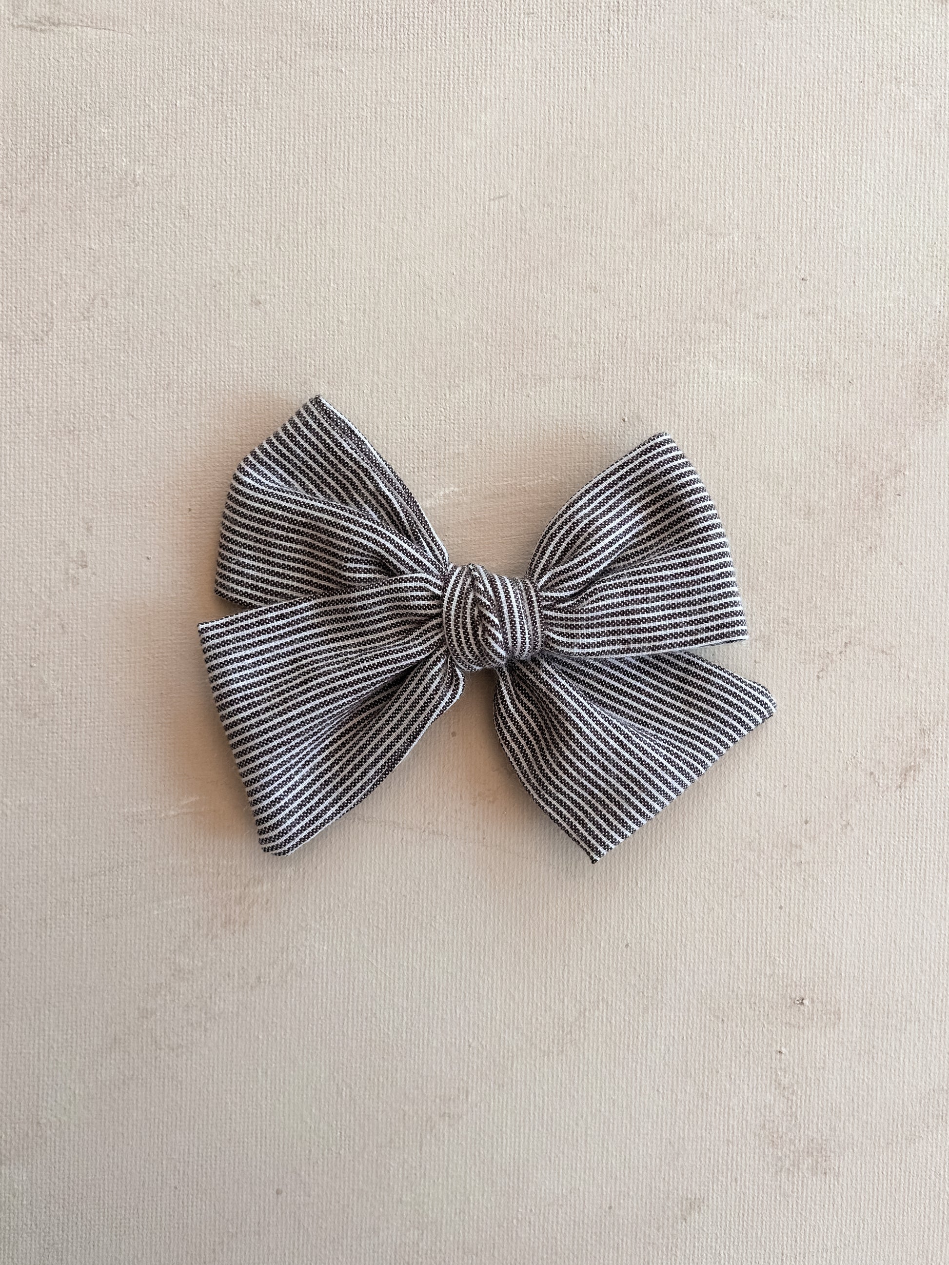 Large Pinwheel Bow Clip || Coffee