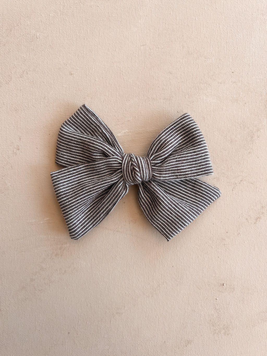 Large Pinwheel Bow Clip || Coffee