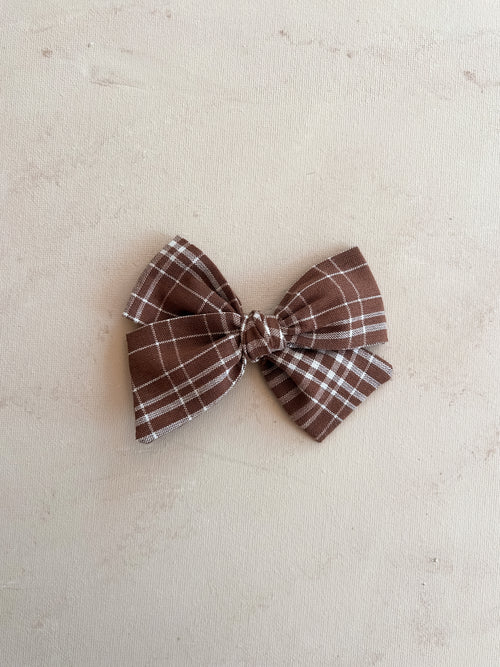 Classic Bow Clip || Caramel